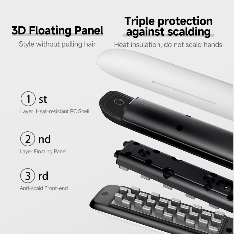 Профессиональная электрическая плойка-гофре для волос, антипригарный стайлер для афрокосичек с 3 температурными режимами, для волнистых волос, прочный стайлер для женщин