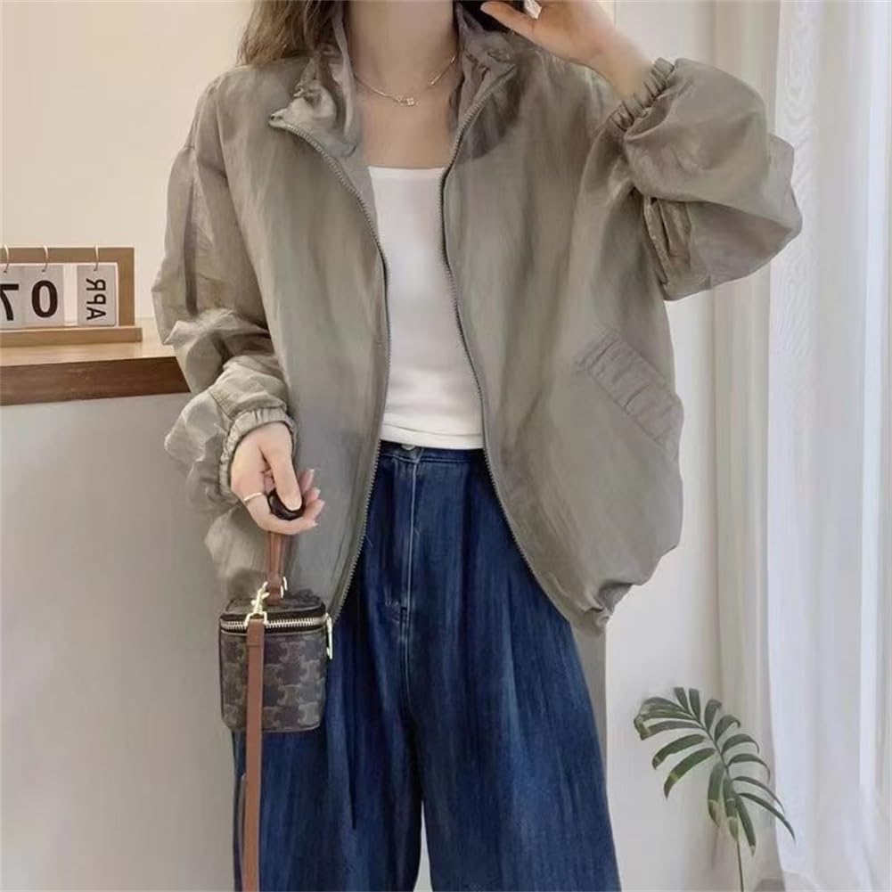 WURHUDC Прозрачная Легкая УФ Защита от Сыпи Солнца Длинная Повседневная Для Поездок на Работу Легкая Толстовка с Капюшоном, Верхняя Одежда, Защита, Прозрачная Куртка, Тонкая, Весна, Лето, Осень,