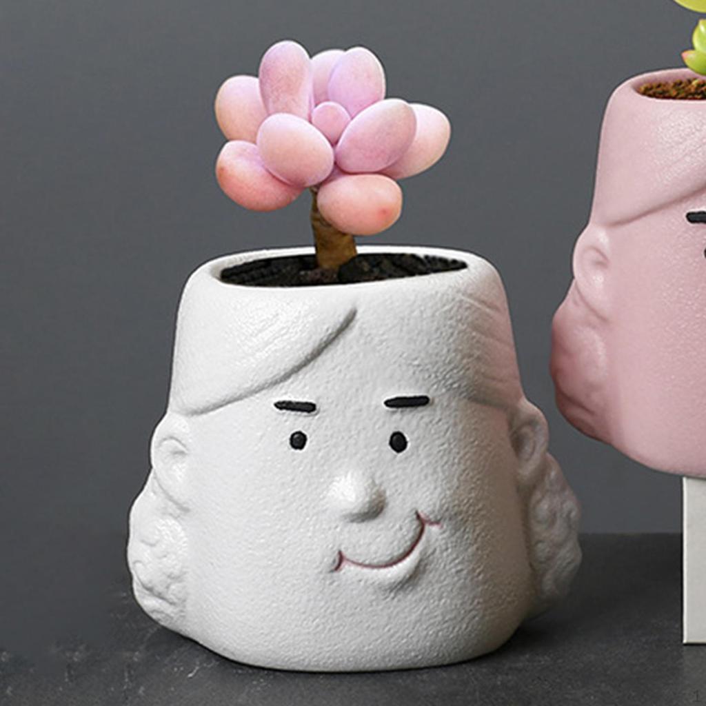 Керамический цветочный горшок, забавный мультяшный цветочный горшок, современное милое кашпо для балкона