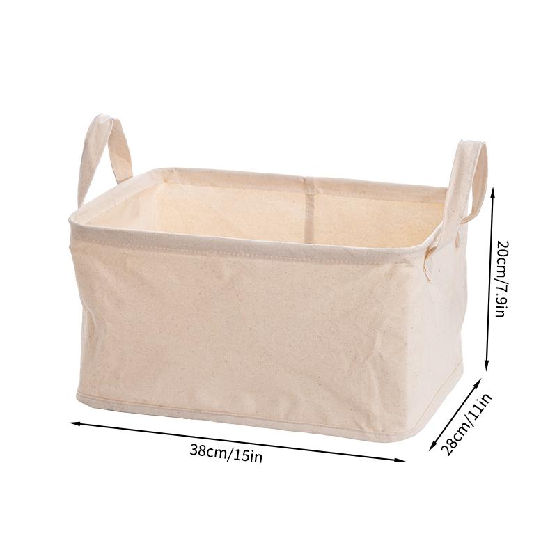 Cotton Linen Dirty Clothes Laundry Basket Collapsible Laundry Hamper Toy Storage Household Sundries Storage Basket with Handle