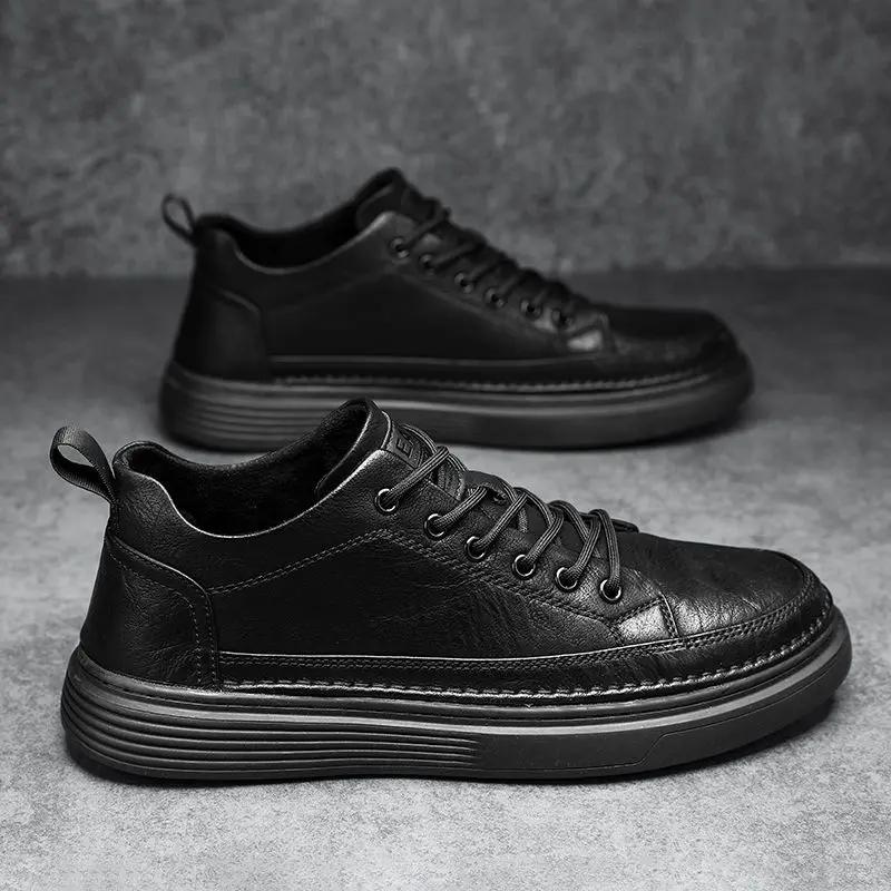 Удобная вулканизированная обувь для мужчин, рабочие кроссовки, мужская повседневная обувь для скейтборда, размеры 45 40, для пеших прогулок, новая мода 2024, дышащая, внутри