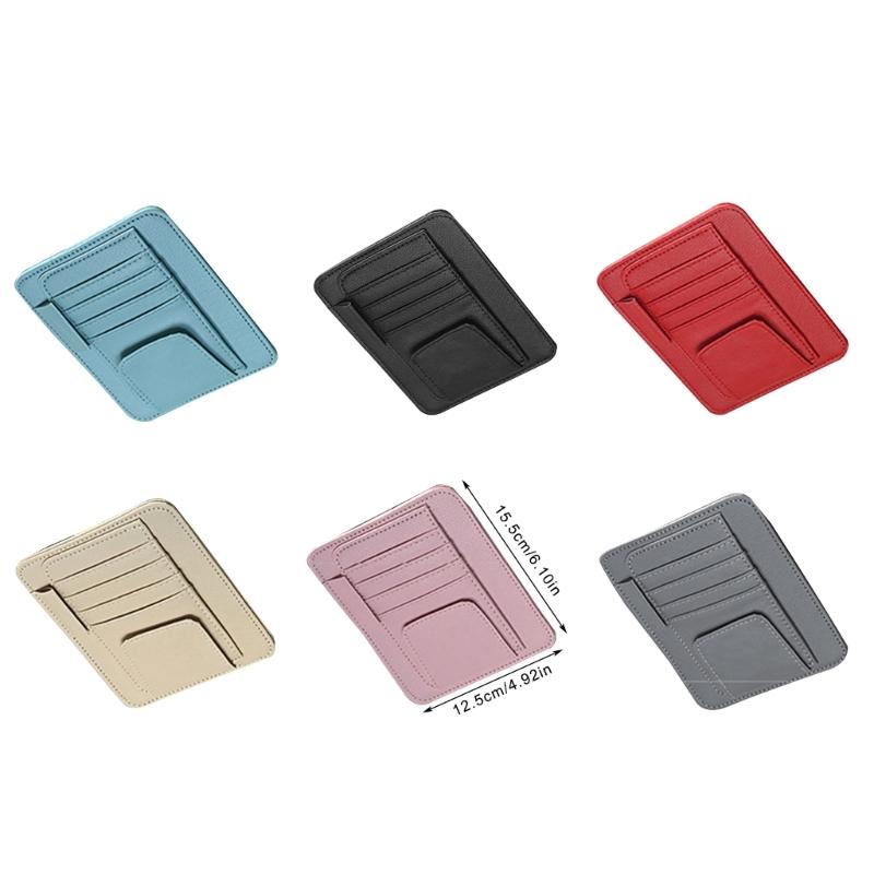 Кожа PU Держатель для очков на козырек автомобиля Кронштейн для очков Пластина на козырек автомобиля Чехол для солнцезащитных очков Держатель для карт и ручек