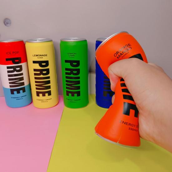 Игрушка-сквиш в виде банки с напитком, мягкая, с отскоком, из искусственной кожи, для сжимания, снятия тревоги и стресса, сенсорная игрушка, фиджет