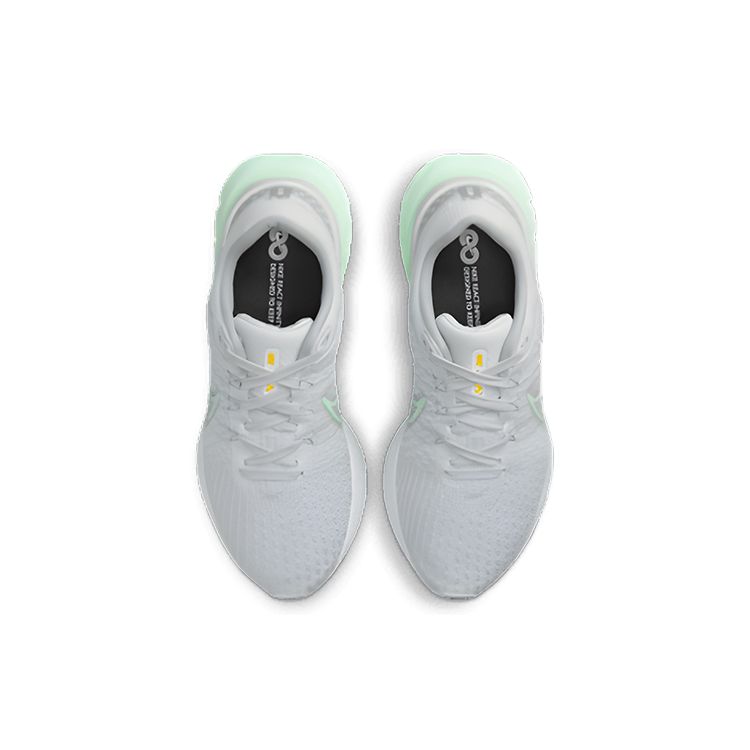 Nike React Infinity Run Flyknit 3 Pure Platinum Mint Foam Женские кроссовки Серо-белые едва-зеленые DD3024-007