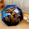 E-ET Umbrella with Automatic Open/Close & Self-8-Rib Heavy-Duty Umbrella, Compact Travel Umbrella Suitable for Outdoor