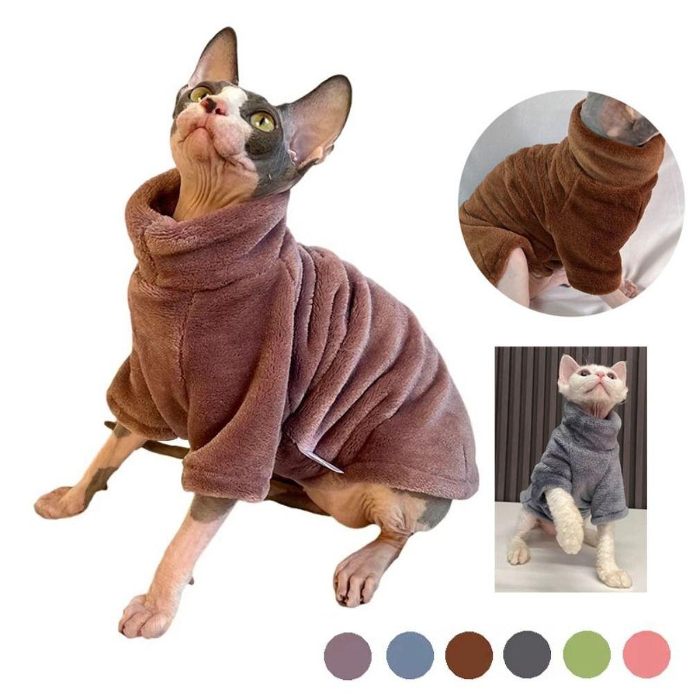 Fluffy Dog Sweatshirt Turtleneck Pet Supplies Fashion Winter Puppy Clothes  Kitten