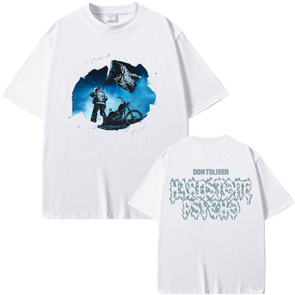 New Hot Sale Rapper Don Toliver Hardstone Psycho Album Double Sided Print Tshirt Men Women's Hip Hop Fashion Oversized T-shirts