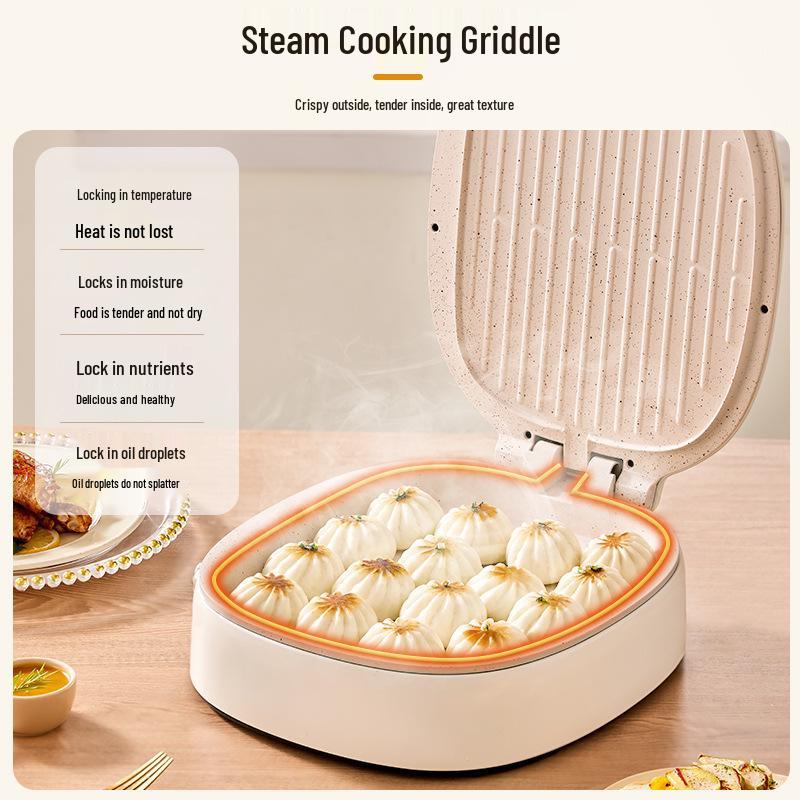Yidepu Double-Sided Electric Pancake Maker with Large Deepened Griddle Plates