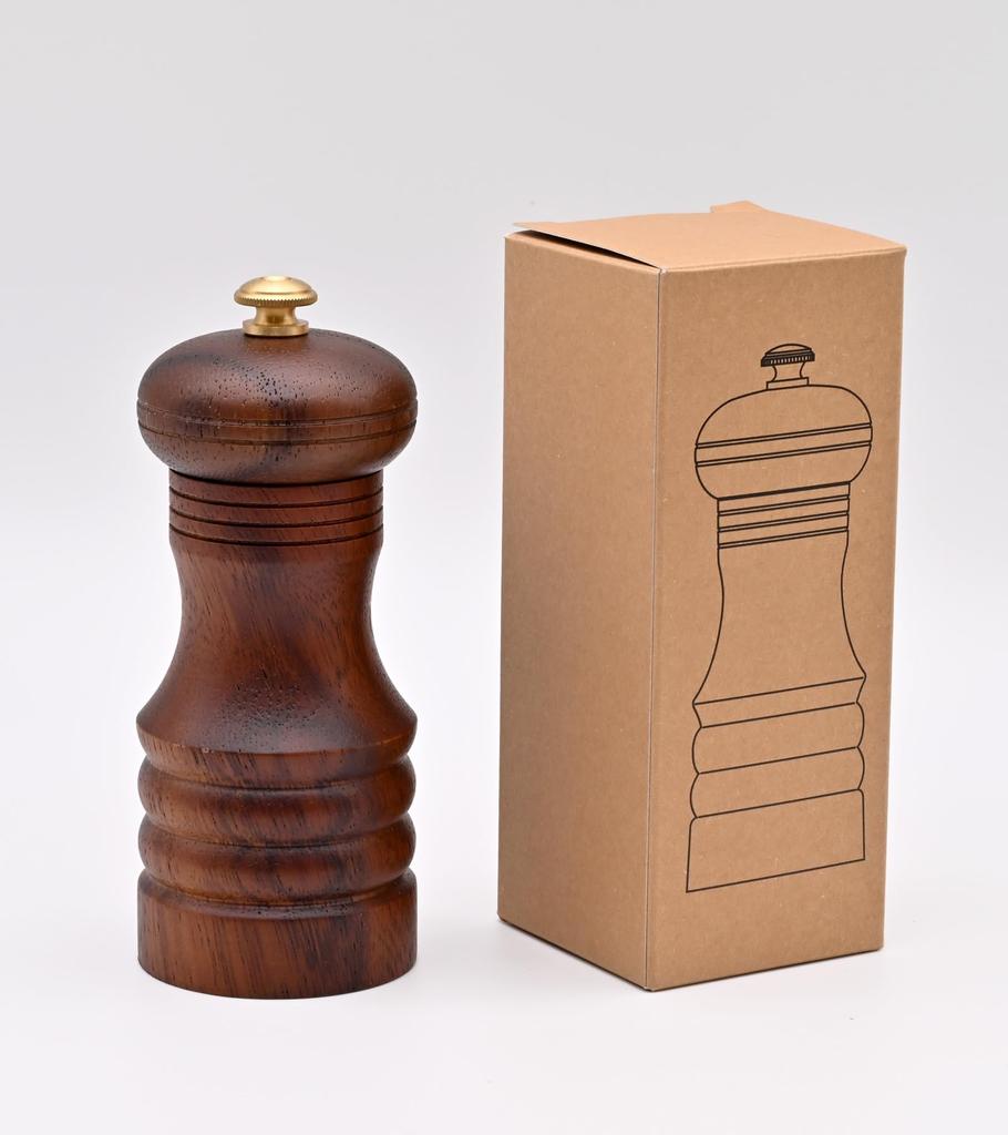 Swanson Shoji Pepper Mill, BR, Wooden, Acacia, Approx. 5cm Wide X 5cm Deep X 13cm High, PM-203
