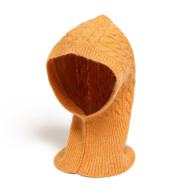 Одна шапка и шейный платок зимой, езда на улице, теплая защитная шапка для ушей, вязание из шерсти, шейный платок и твердые жареные жгуты из теста