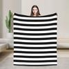 Black and White Retro Super Warm Blanket  Boy Girl Plush Throw Blanket Funny Living Room Flannel Bedspread Sofa Bed Cover