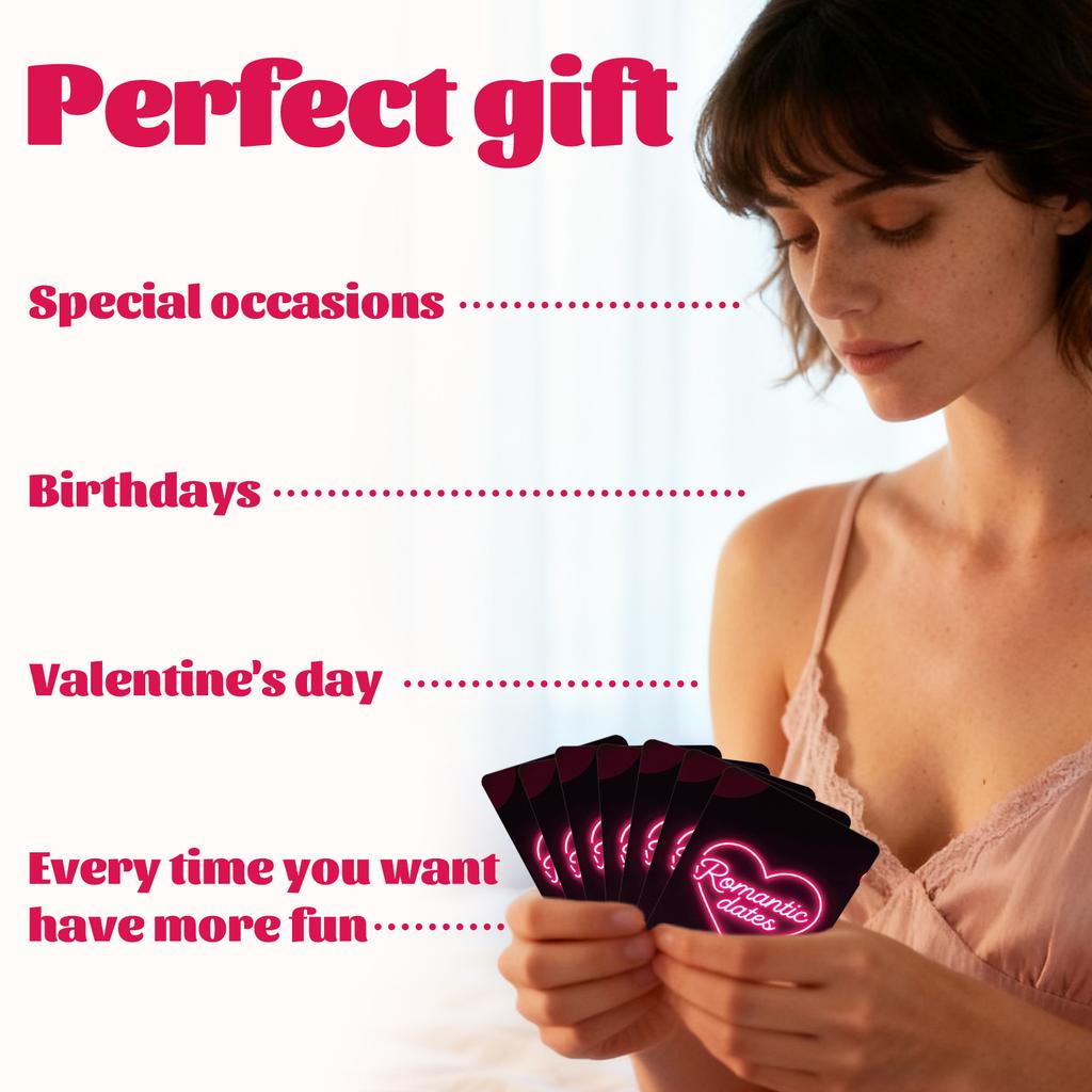 50 Couple Date Topic Scratch-off Cards, Creative And Fun Couple Bedroom Game Props Cards