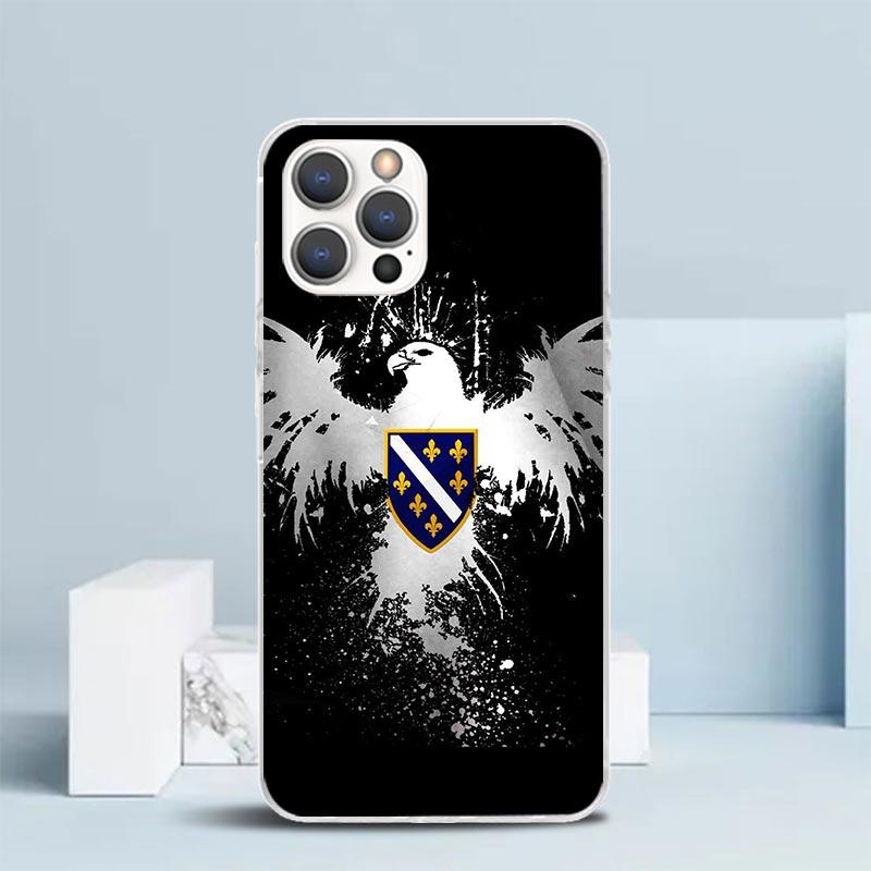 Чехол для телефона с флагом Боснии и Герцеговины Для IPhone 16 17 Air 16E 15 14 Plus 13 Mini 12 11 Pro Max 7 8 + SE 2020 Мягкий ТПУ Задняя крышка