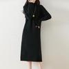 Women Sweater Dress 100% Wool MODERN NEW SAGA Turtleneck Knit Long Pullover Winter Jumpers Wool Long Dress Female