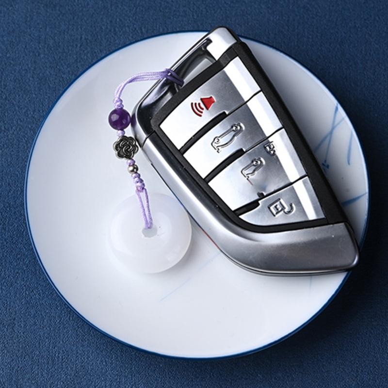 Винтажный кулон-пряжка из белого нефрита, цепочка для телефона, аксессуар, брелок в китайском стиле, уникальный подарок для женщин, девушек