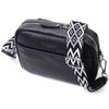 Textured Bag for Women Made of Genuine Leather Vintage 22659 Black