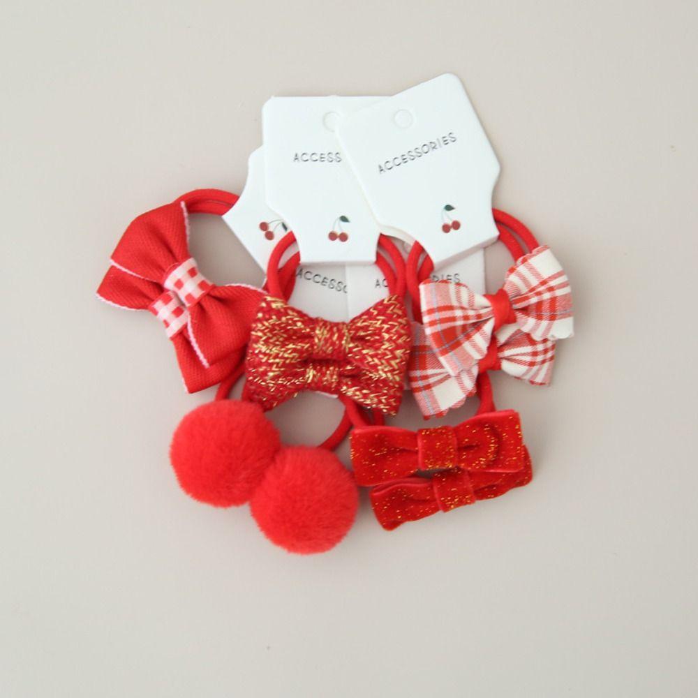 10 шт. детские резинки для волос для девочек банты милые банты цветочный головной убор модная эластичная резинка