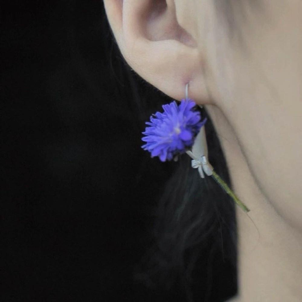 Креативные серьги-подвески в виде вазы Простые серьги-бантики Легкие серьги с вставляющимися цветами Свадебные