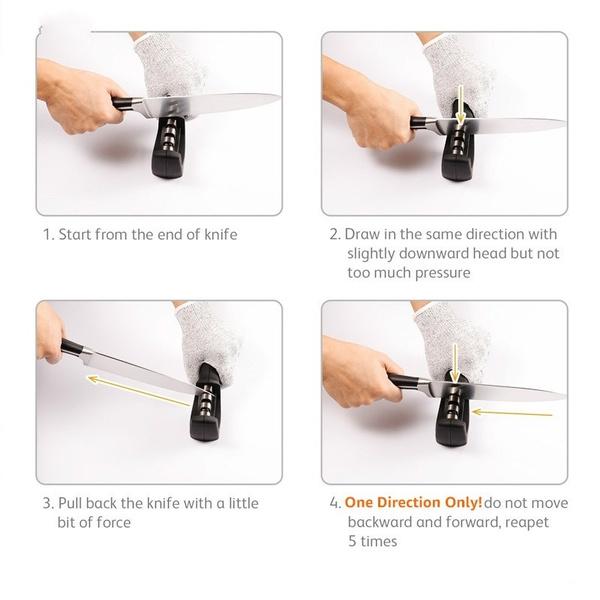 1 шт. Дизайн Профессиональная точилка для ножей Кухонный точильный камень Точильный камень Ножи Бытовой инструмент