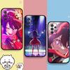 Чехол для телефона Anmie W-OSHI NO KO для Samsung Galaxy S25 S24 S23 S22 S21 FE Plus Ultra A13 A20 A32 A70 Черный