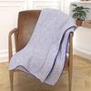 Recycled Cotton Blanket 140x200 Cm PIERRE Blue, by Soleil d'Ocre
