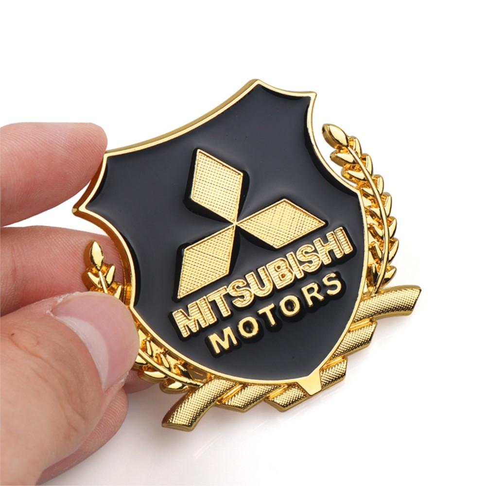 3D Metal Car Emblem Side Trunk Door Window Stickers Decoration Decals For Mitsubishi Asx Lancer Pajero Outlander Delica Eclipse