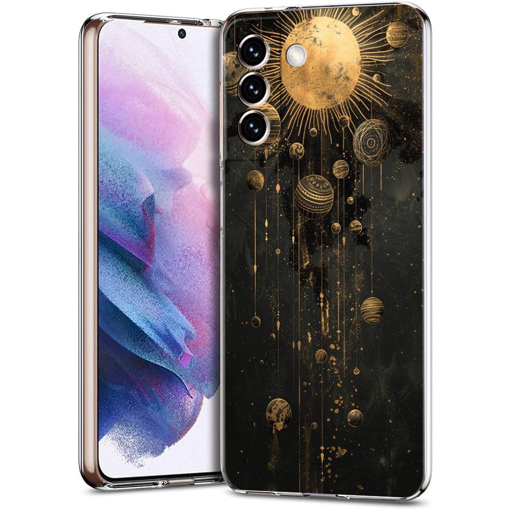 Прозрачный чехол-бампер для Samsung Galaxy S25 S24 S23 S22 S20 S21 FE Ultra S10 S10E Plus Модный узор Звездное небо Звезды