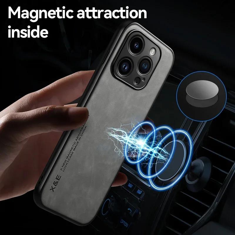 Case For iPhone 17 16 16e 15 14 13 12 11 Pro Max Plus 12 13 Mini 8 7 Luxury Protective Cover Car Holder Phone Coque Fundas