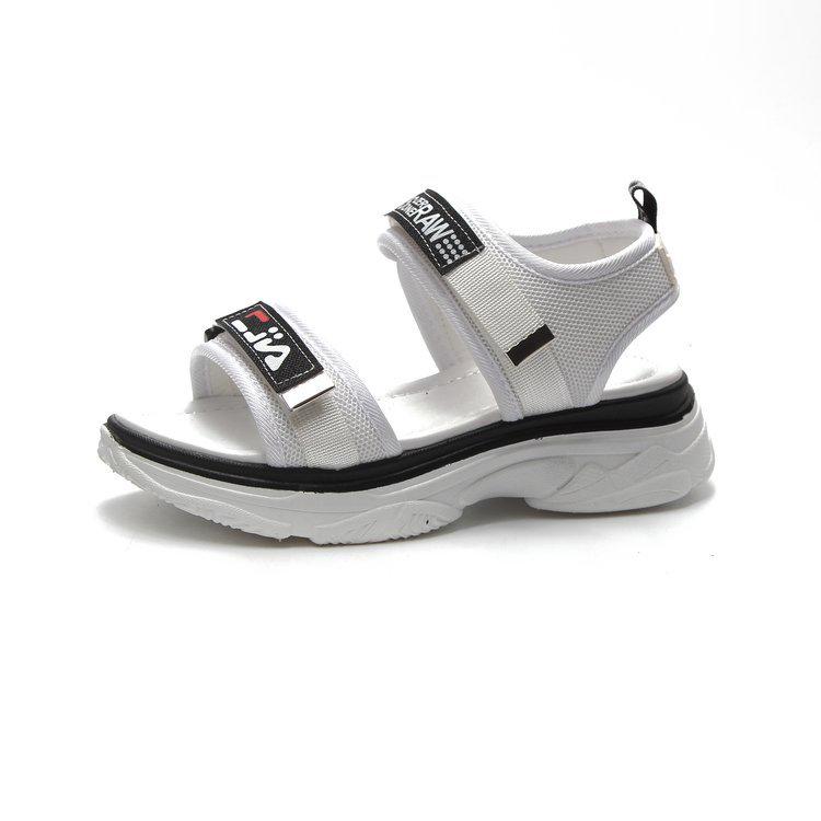 Летние новые сандалии женские корейская версия модные повседневные студентка маффин подошва танкетка липучка платформа пляжная обувь женская