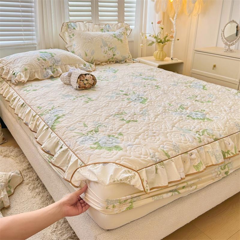 Покрывало, приятное для кожи, простое покрывало для кровати из чистого хлопка, эластичное постельное белье cubre colchón (Нет наволочки)