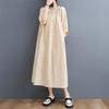 Летнее хлопковое льняное художественное свободное ретро слегка пухлое платье Mm Plus Size, прикрывающее живот, утягивающее платье для женщин