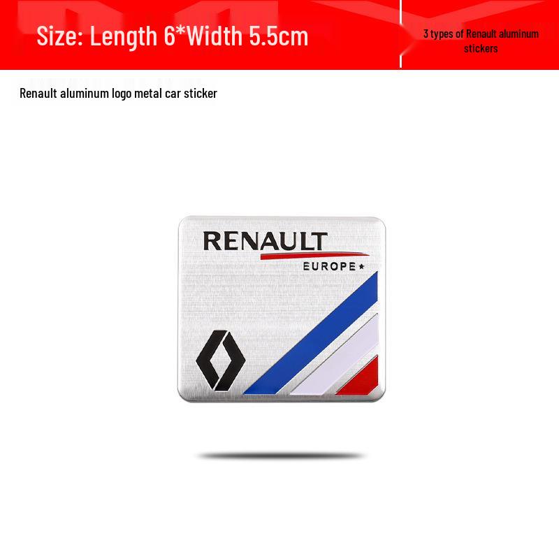 Металлические декоративные наклейки и задние эмблемы для автомобилей Renault Koleos, Captur и Fluence