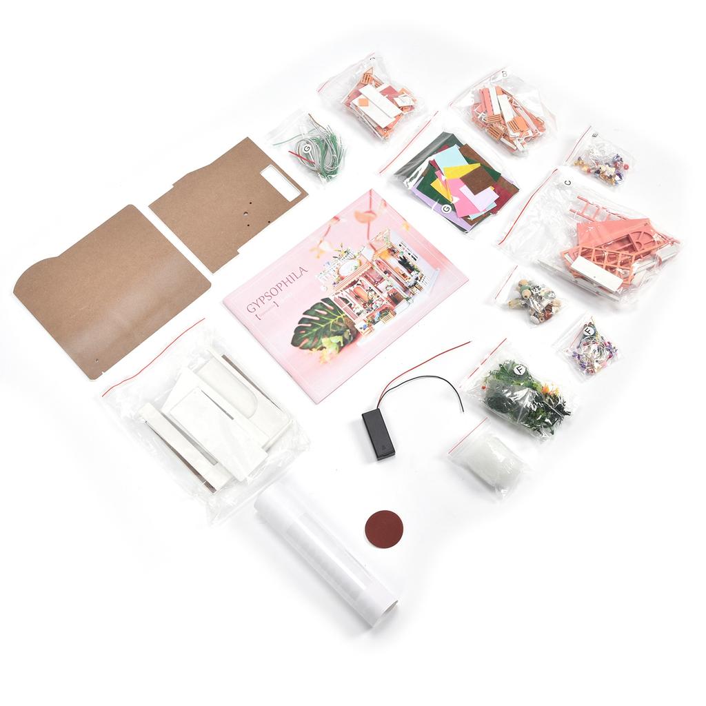 Цветок DIY Сборка кукольного домика Мини-модель для домашнего творчества Модель кукольного домика Игрушки Подарочное украшение