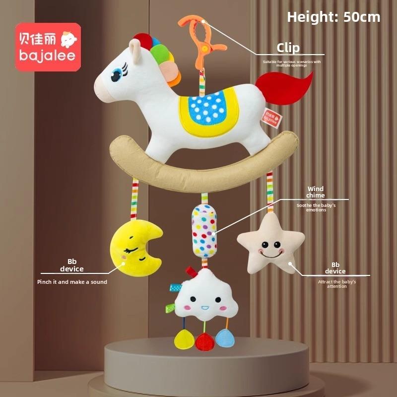 Beili Baby Stroller Plush Rattle Car Charm With Wind Chimes For Infant Comfort
