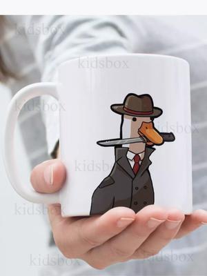 Кружка Гусь с принтом керамическая чашка Duck 330 мл 