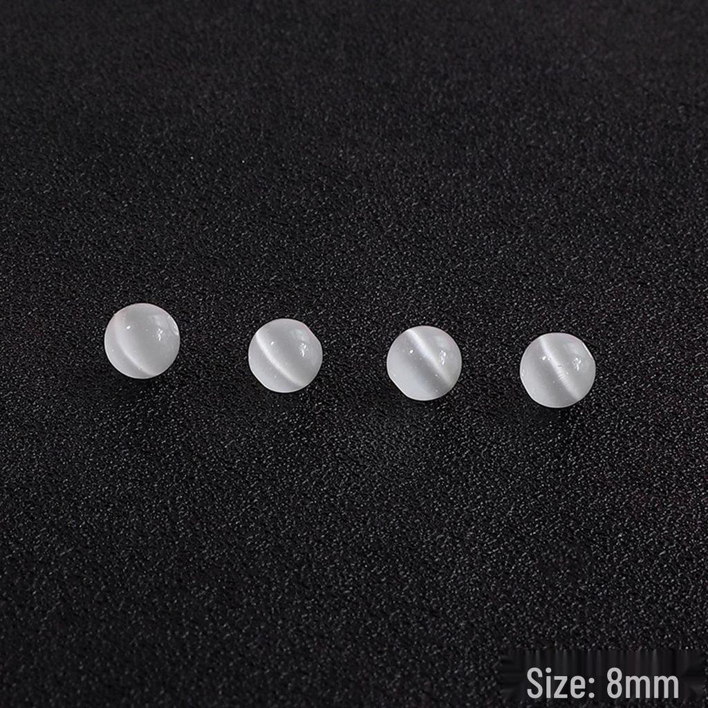 Белый Камень Кошачий Глаз Россыпью (4-12 ММ) для браслетов, ожерелий, заколок, сережек своими руками