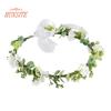 Свадебный Цветок Корона Венок Невеста Аксессуары Для Волос Богемный Эвкалипт Зеленый Лист Сетка Декор Лента Свадьба День Рождения Отпуск Вечеринка Фестиваль Фото Опора