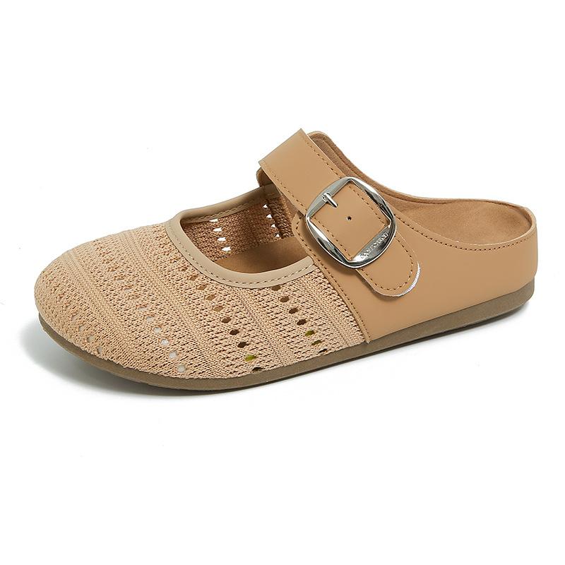 Туфли на мягкой подошве Полутапочки Обувь нового стиля, Стельки, увеличивающие рост на одну стопу, и Шлепанцы с откидным верхом