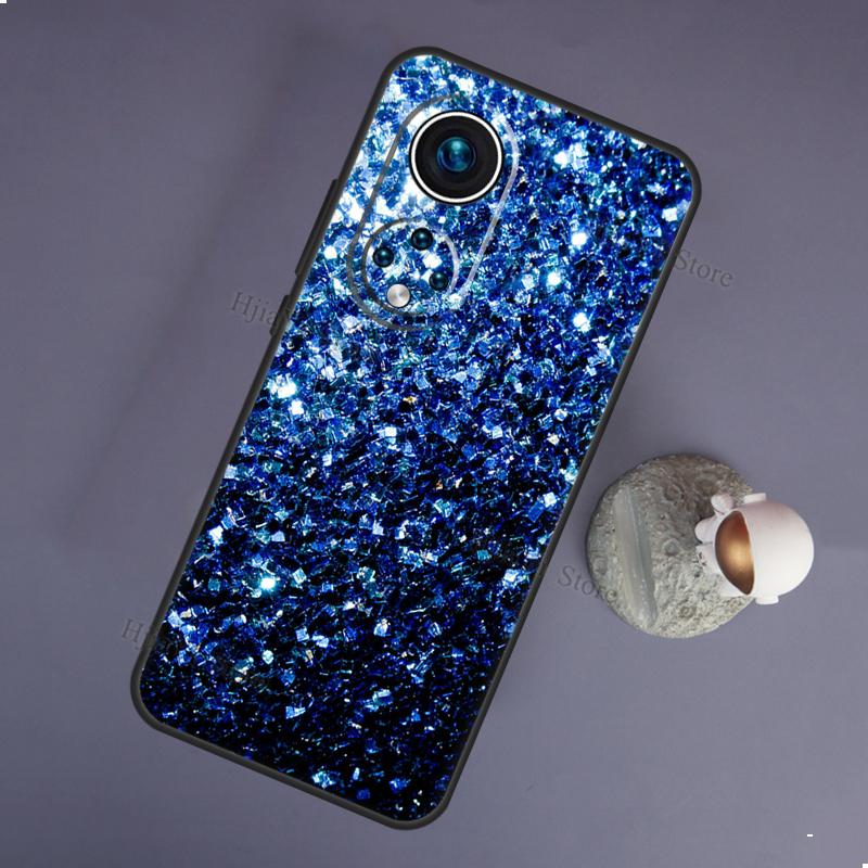 Аквамариновый Радужный БЛЕСТКИ И СПАРКЛЫ Для Huawei P20 P30 P40 Lite Pro Nova 5T Nova 9 P Smart 2019 Чехол Для Honor 50 Lite Обложка