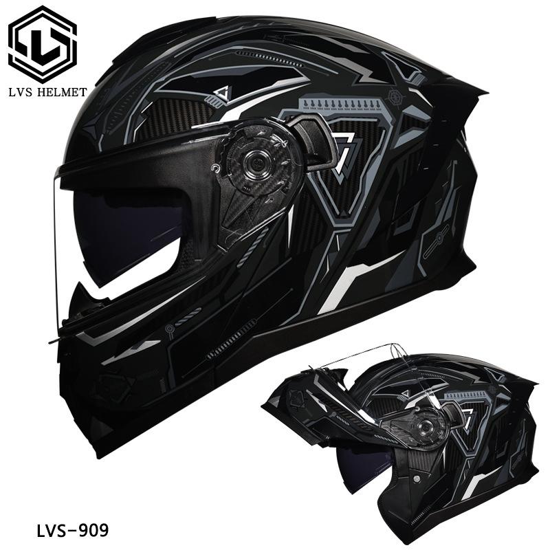 Motorcycle Helmet Men's and Women's Face-off Helmet Summer Locomotive Full Helmet Universal Safety In All Seasons