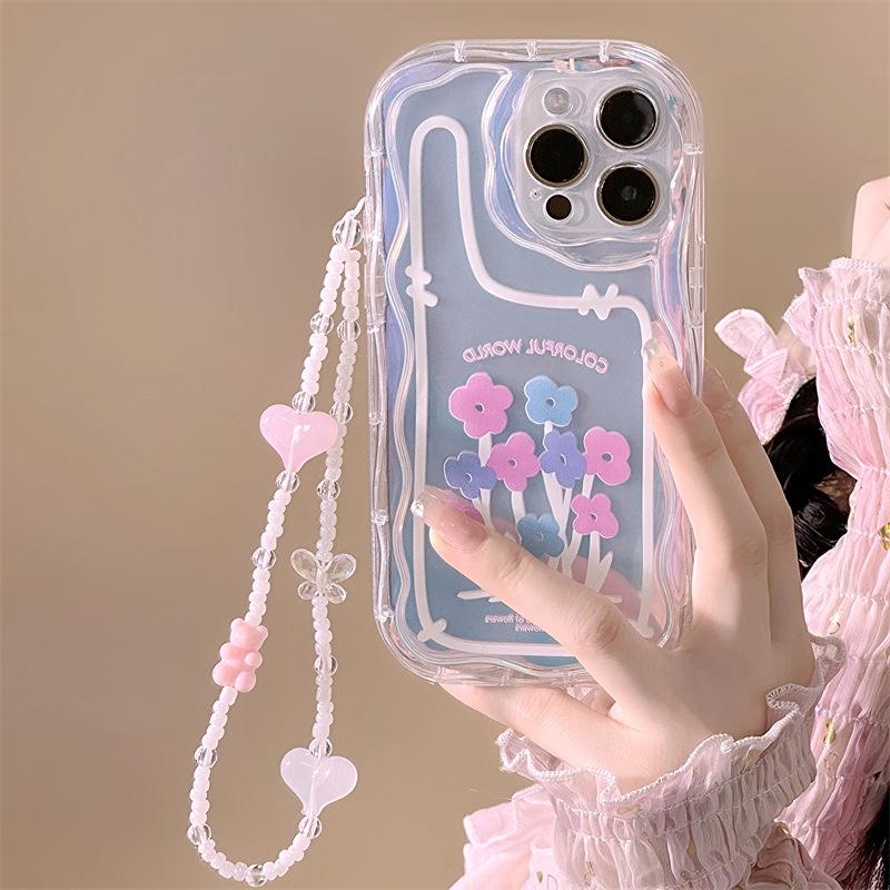 Прозрачный чехол Zhitai Cream Pattern для iPhone 12/14/15/16 Pro Max XS/XR