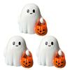 2/3 шт. Статуя призрака на Хэллоуин, держащего тыкву, мультяшный призрак, статуэтка из смолы, скульптура, праздничное украшение для вечеринки