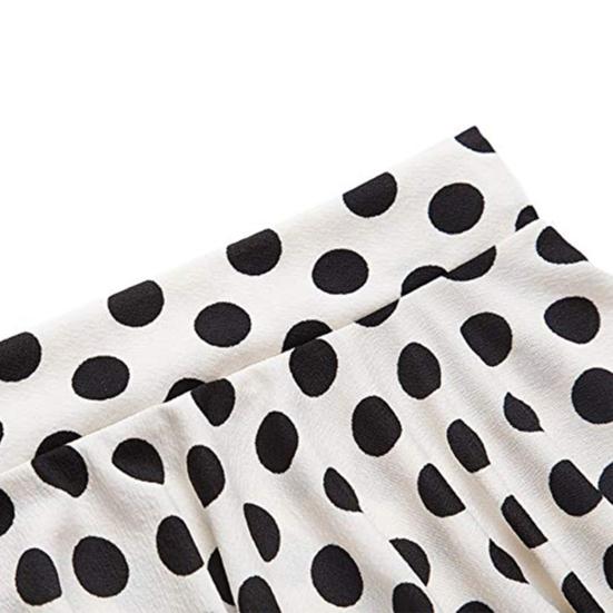 Женская юбка в горошек, весна-лето, мягкая дышащая, свободная, с высокой талией, плиссированное платье-миди трапециевидной формы, модный костюм для вечеринки