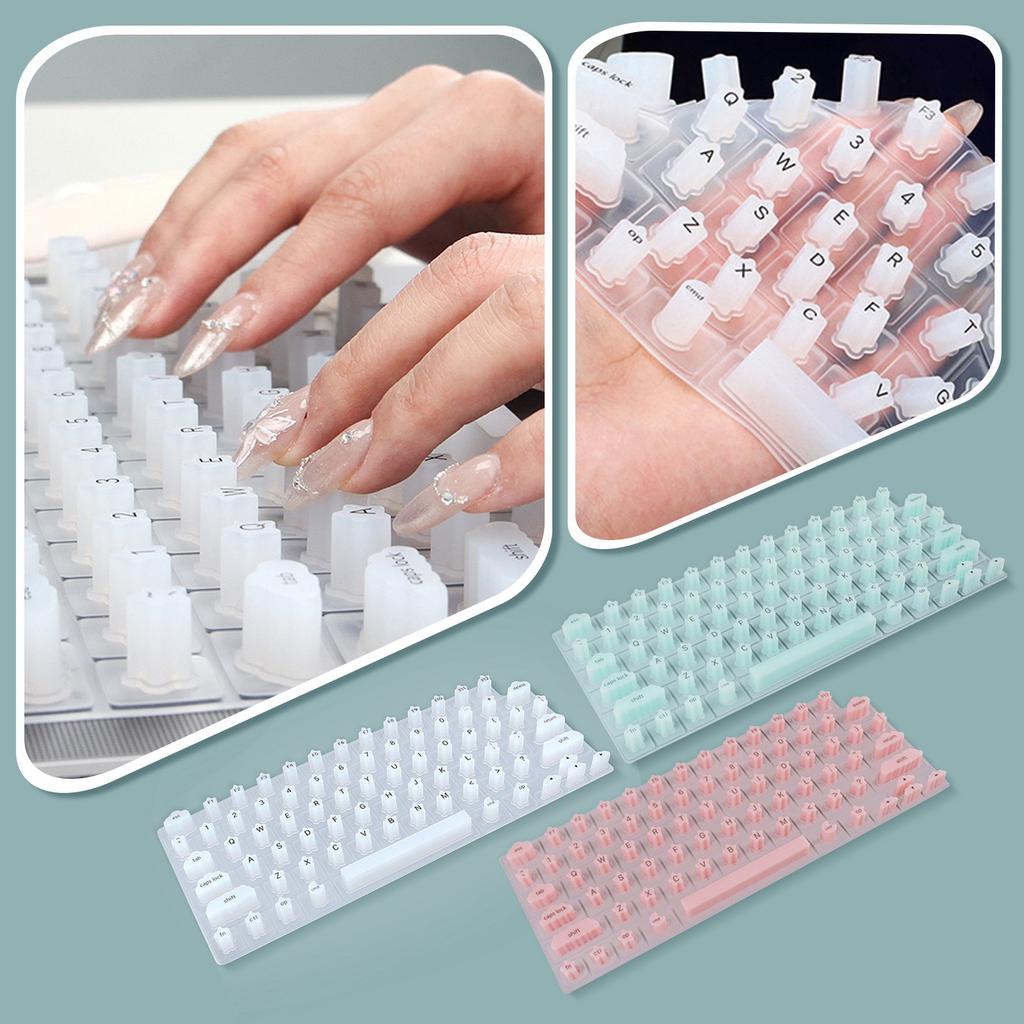 Durable Keyboard Protector Cover Silicone Waterproof Keyboard Protector Cover Comfortable Typing Keyboard Cover For Long Nails
