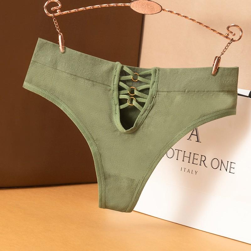 Спортивное и фитнес-белье для женщин, бесшовные стринги средней посадки для женщин