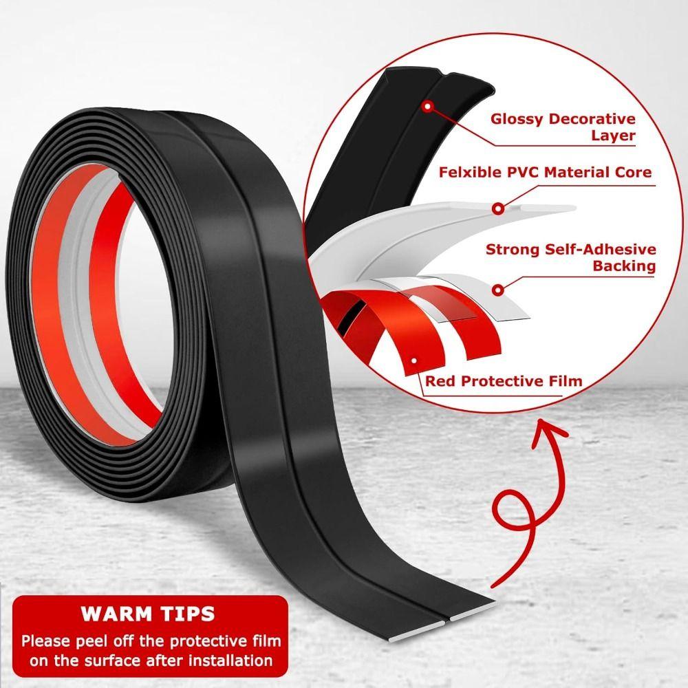 Peel and Stick Corner Moulding Trim Flexible Caulk Strip Floor Transition Strip  Countertop