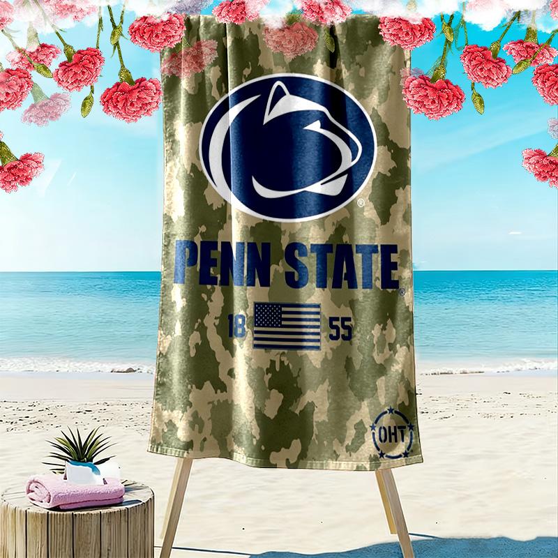 Penn State Nittany Lions Print Beach Towel, Large Soft Quick Dry Towel for Beach Camping Swimming