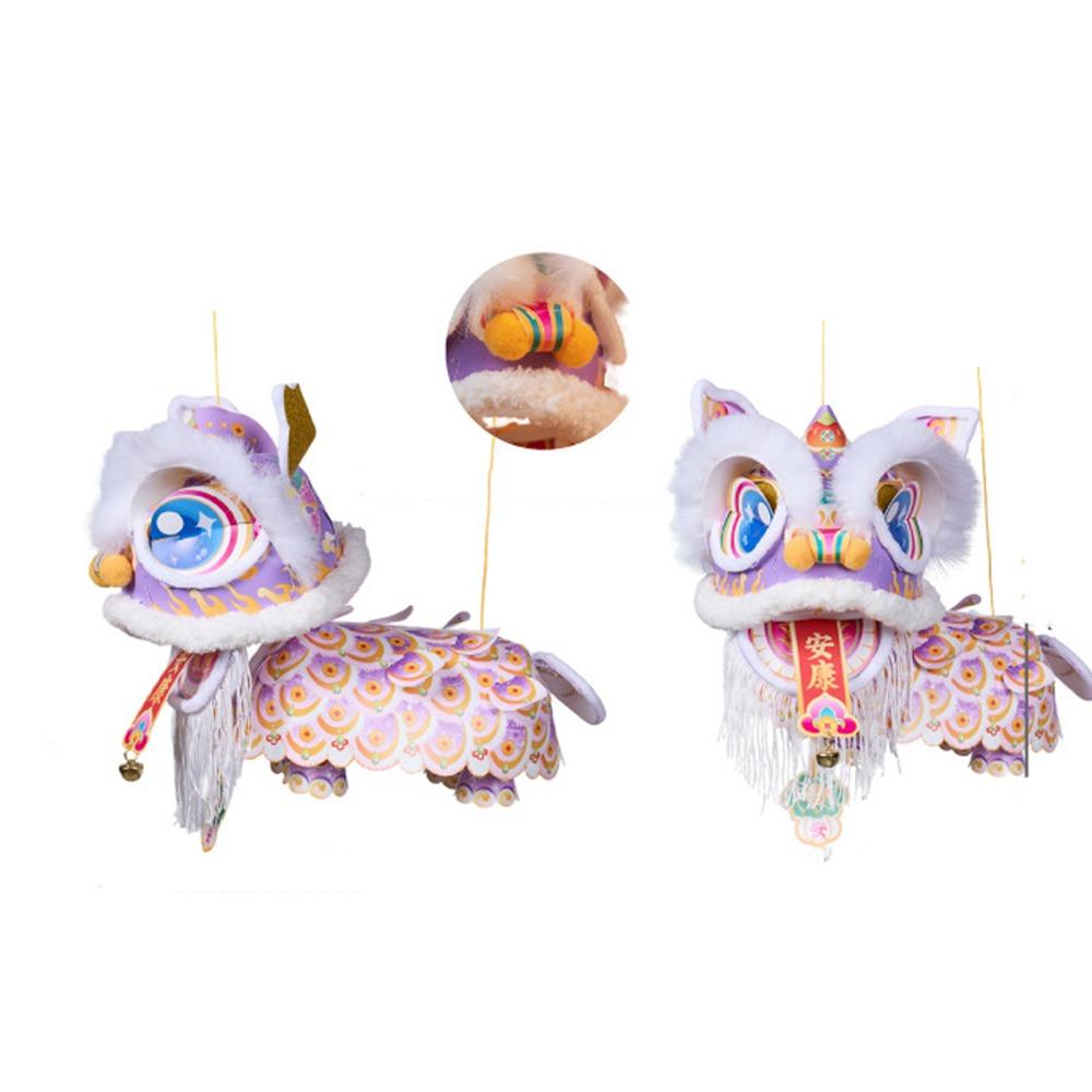 2026 Новый год Танец Льва Фонарь Древний DIY Набор Материалов Новый Год Фонарь Водонепроницаемый с Кисточкой Светящийся Фонарь