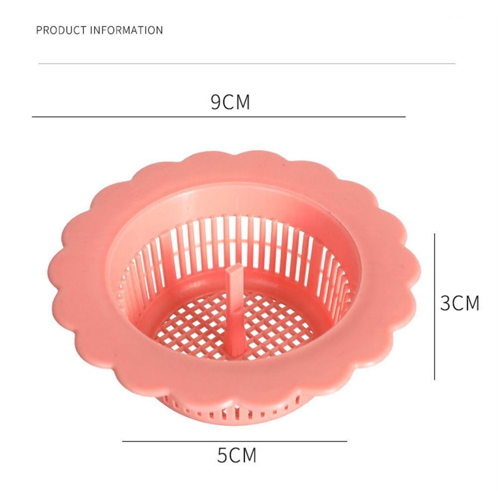 Cylindrical Handle Hole Filter Flower Shape Floor Filter Durable Sink Drain Strainer  Bathroom