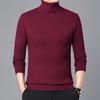 Autumn Men's Turtleneck Knitted Sweaters Winter Warm Slim Fit Pullover Sweater Breathable Solid Color Streetwear Tracksuit